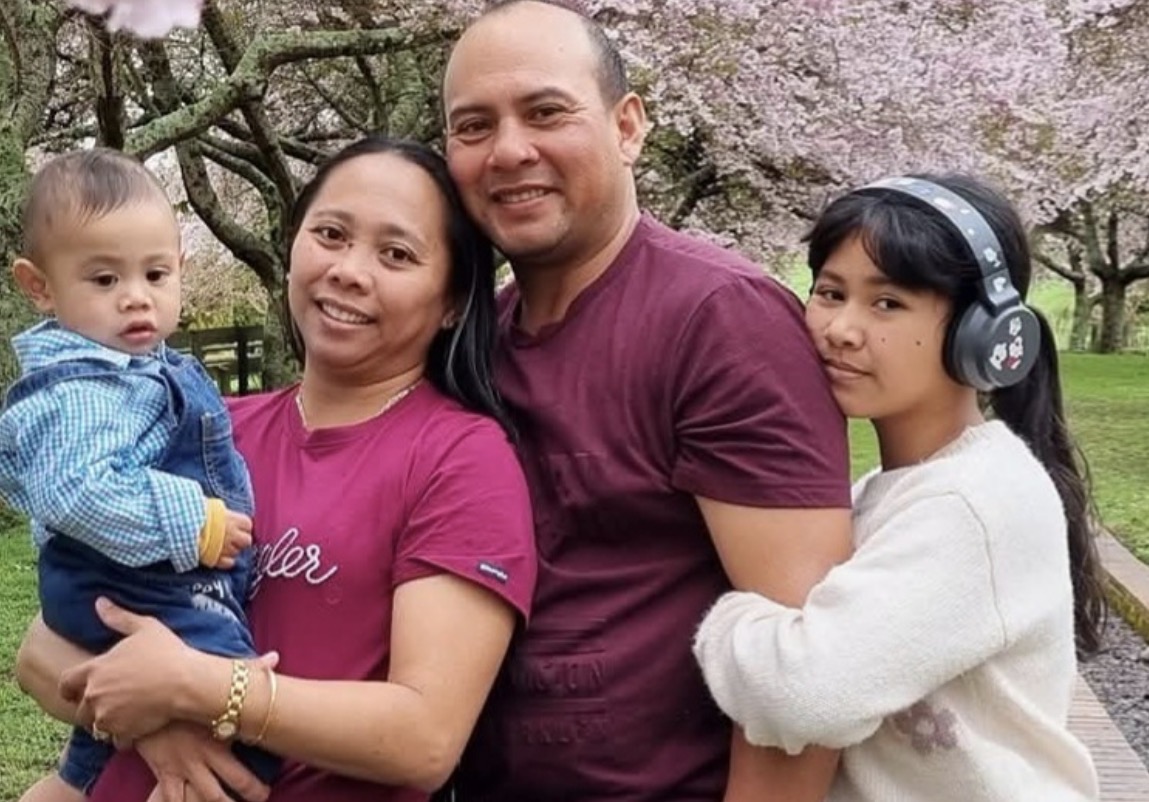 Grace, teacher, with her whānau